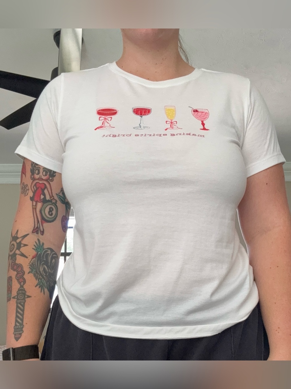 Holiday Time “Making Spirits Bright” Graphic Tee 🍸✨